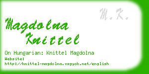 magdolna knittel business card